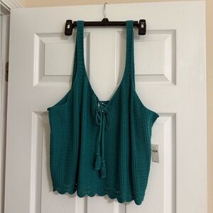 Old Navy Teal Crochet Camisole